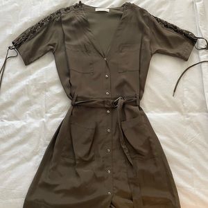 Chloe silk knee length dress